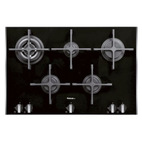 Plaque à gaz FOCUS 5 feux noir en verre (SOFT.75) Plaque à gaz FOCUS 5 feux noir en verre (SOFT.75)